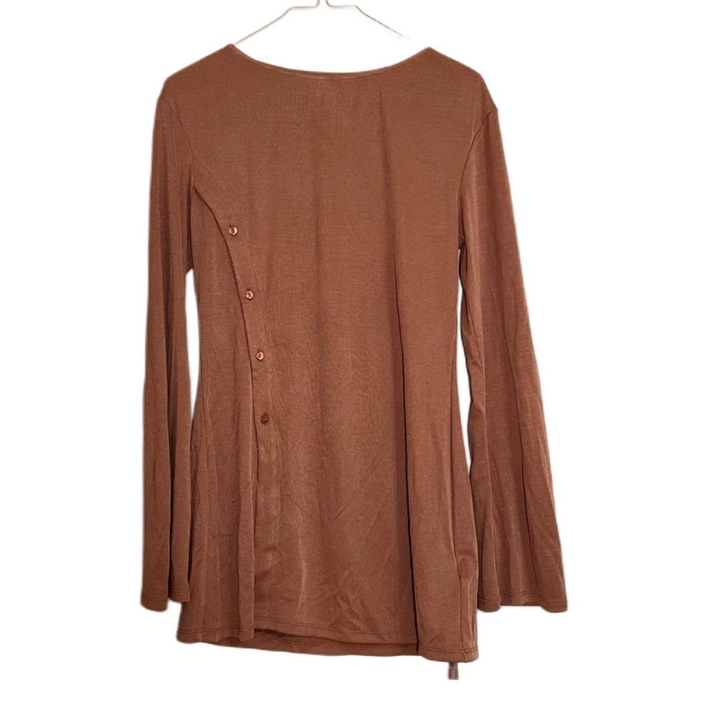 Front Slit Knit Loungewear Sleep shirt Top Size L NWT